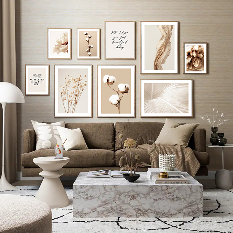 Interior Design Studio - Boho Flower Pictures for Home Design
