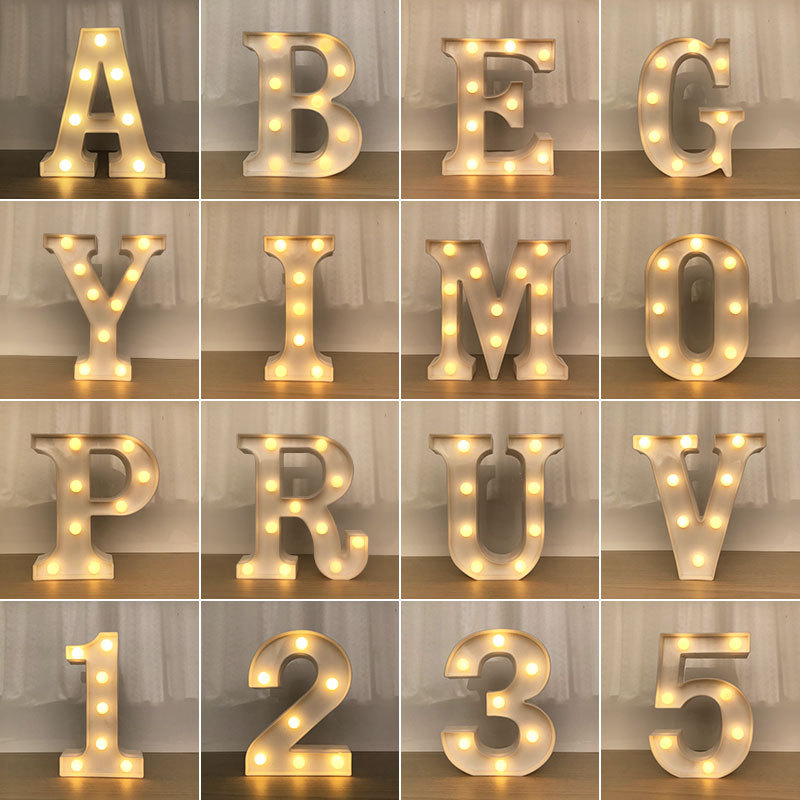 Interior Design Quotes - Decorative Letters Alphabet Letter LED Lights