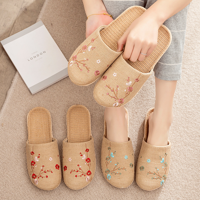 Linen Roller Blind - Linen Slippers Female Summer Male Couple