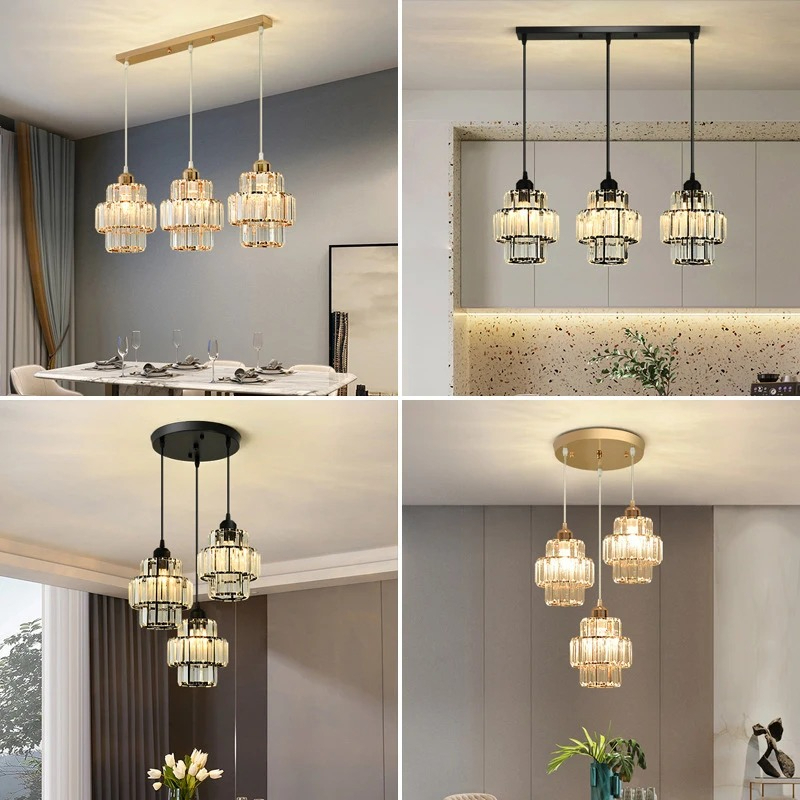 Interior Design Kitchen Modern - Nordic Designer Aesthetics Crystal Chandelier Restaurant