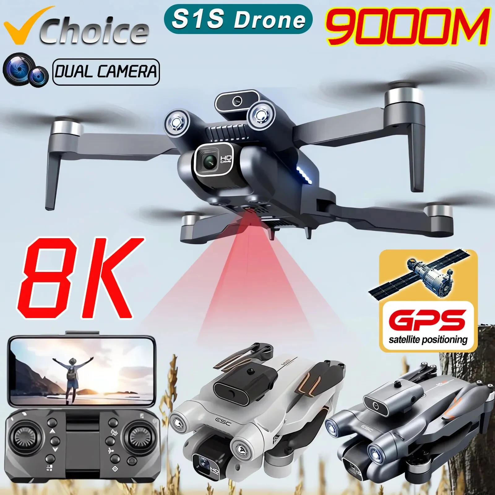 New S1S 5G GPS Drone Camera 8K - Interior Design Game ulasan dan harga