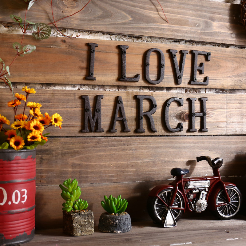 Metal Letters Numbers Cast Iro - Interior Design Quotes ulasan dan harga