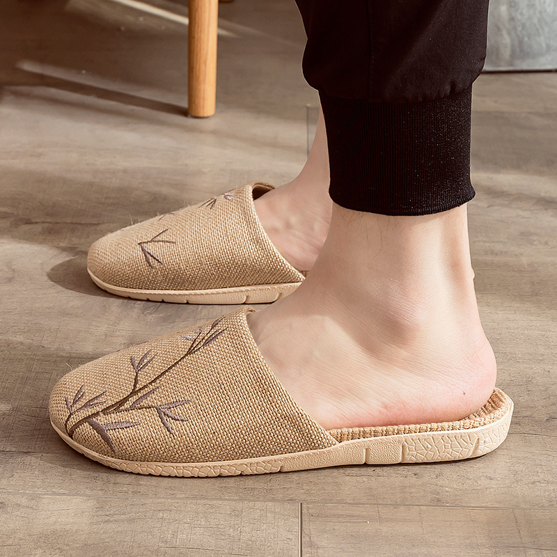 Linen Slippers Female Summer M - Linen Roller Blind ulasan dan harga