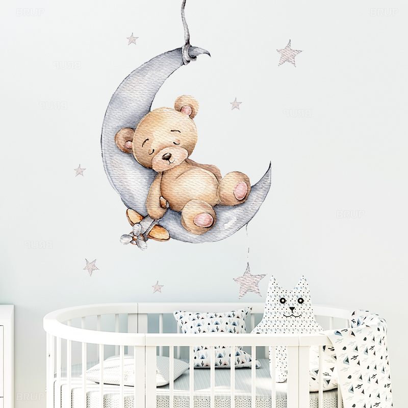 Cartoon Teddy Bear Sleeping on - Interior Design Quotes ulasan dan harga