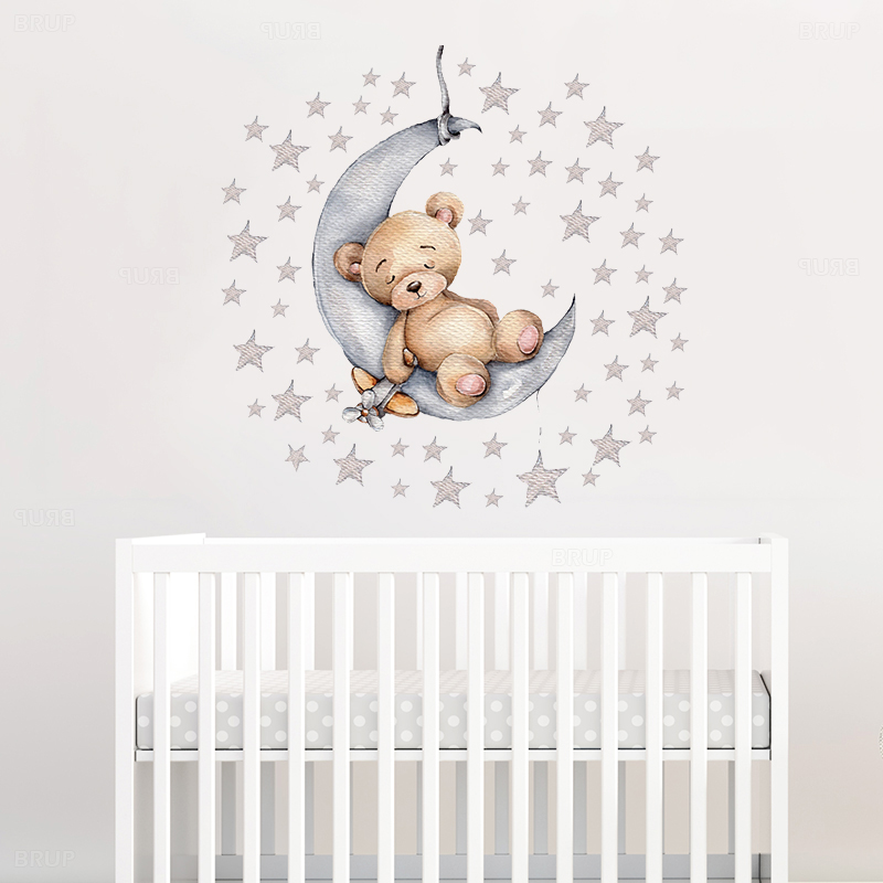 Cartoon Teddy Bear Sleeping on - Interior Design Quotes ulasan dan harga