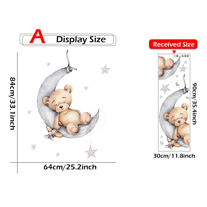 Cartoon Teddy Bear Sleeping on - Interior Design Quotes ulasan dan harga