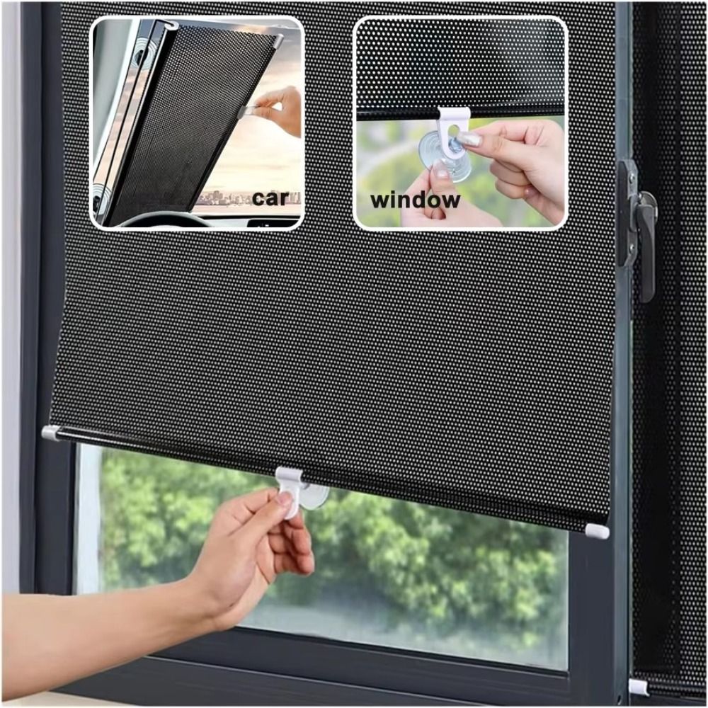 Movable Roll Curtain With Suct - Linen Roller Blind ulasan dan harga