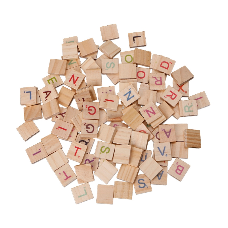 100PCS Wooden Tiles Colorful L - Interior Design Quotes ulasan dan harga