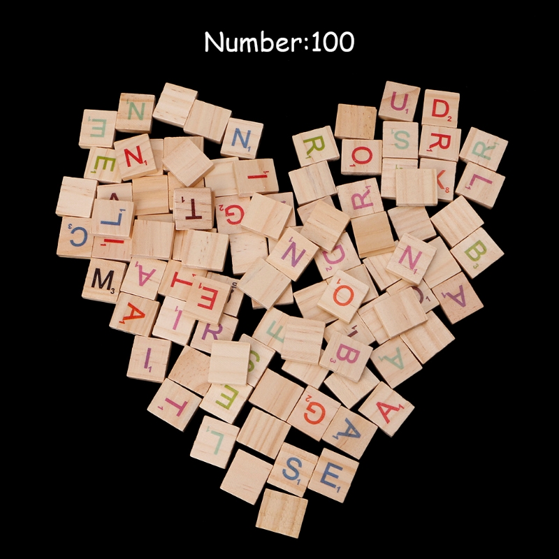 100PCS Wooden Tiles Colorful L - Interior Design Quotes ulasan dan harga