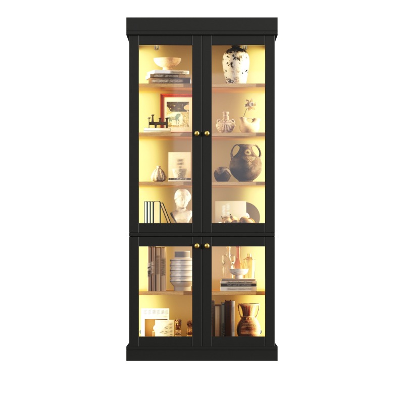 Modern Stand-Alone Glass Displ - Interior Design Lighting Layout ulasan dan harga
