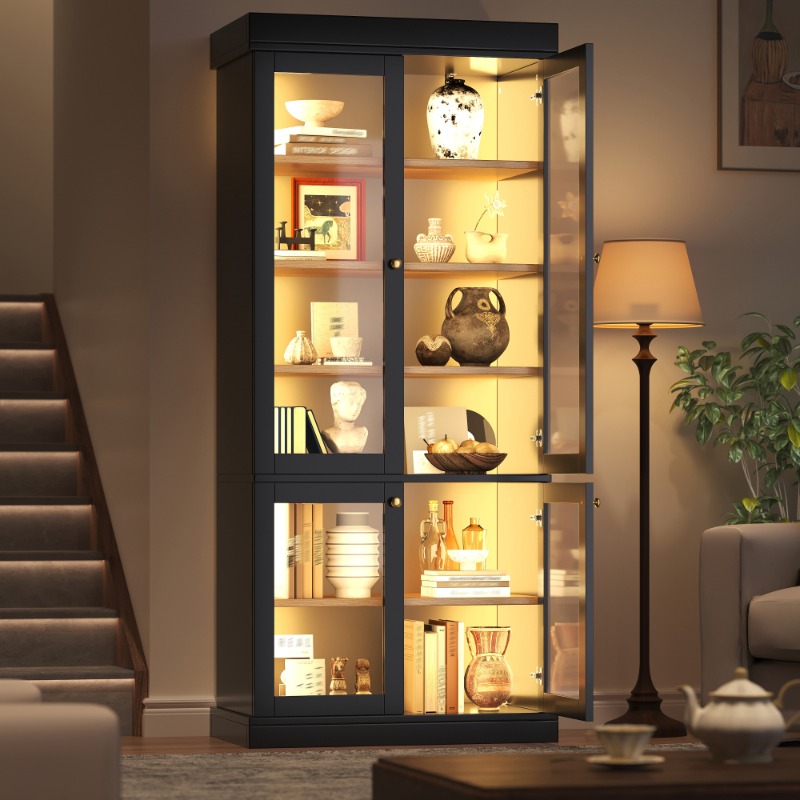 Modern Stand-Alone Glass Displ - Interior Design Lighting Layout ulasan dan harga