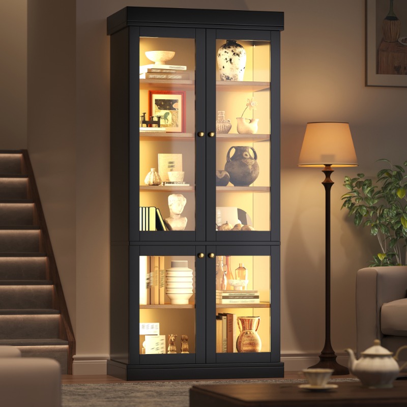 Modern Stand-Alone Glass Displ - Interior Design Lighting Layout ulasan dan harga