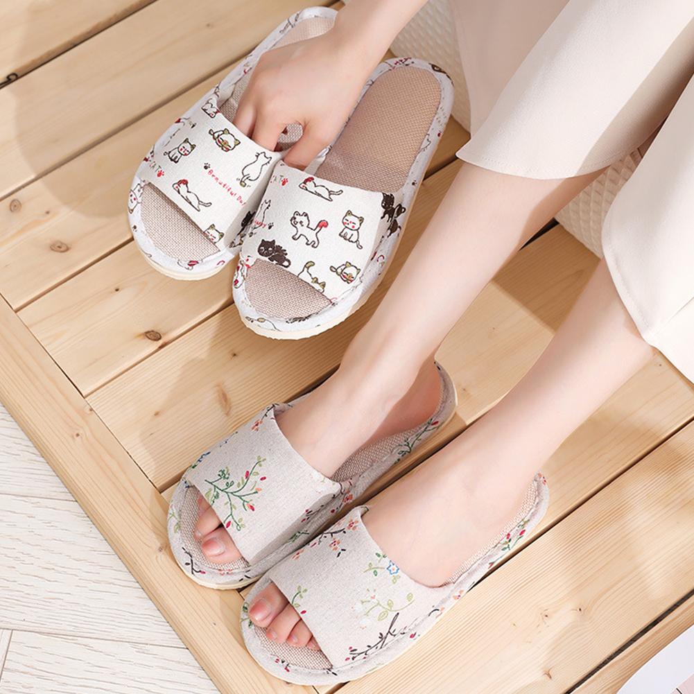 Women Flax Slippers Home Slipp - Linen Roller Blind ulasan dan harga