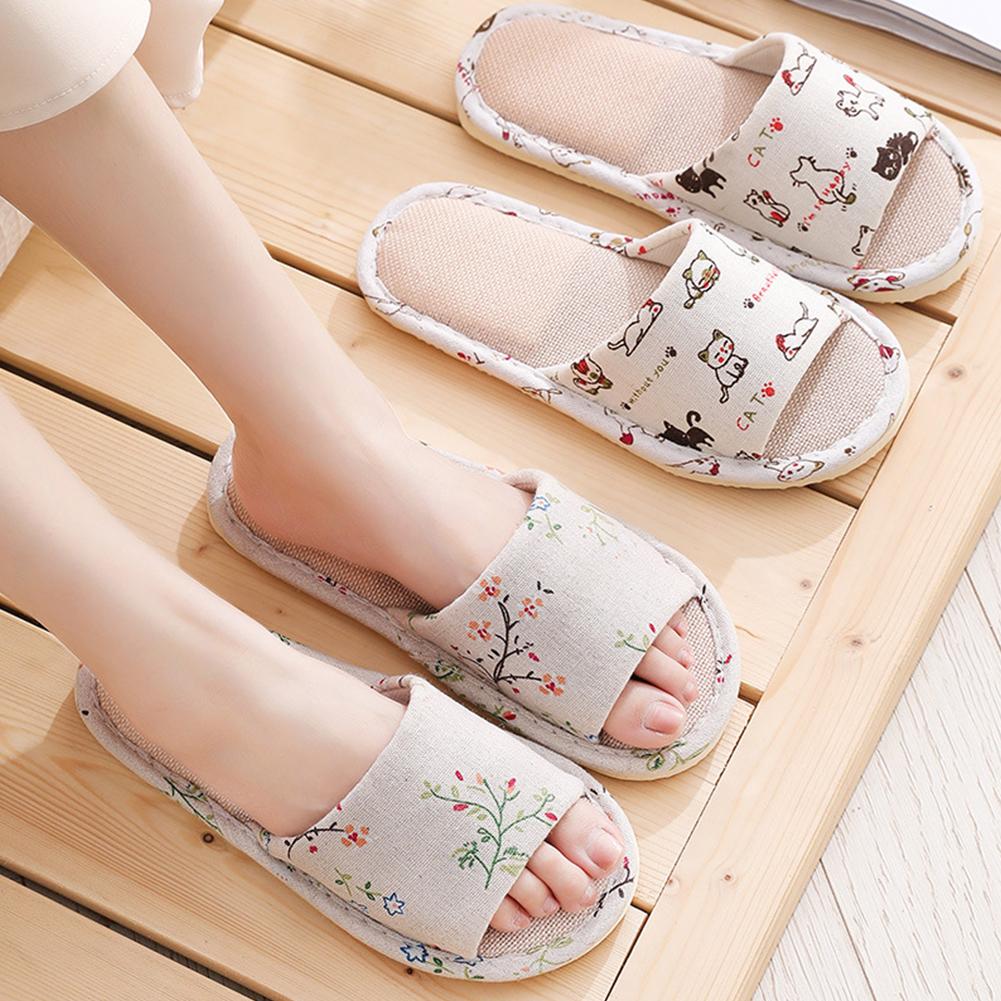 Women Flax Slippers Home Slipp - Linen Roller Blind ulasan dan harga