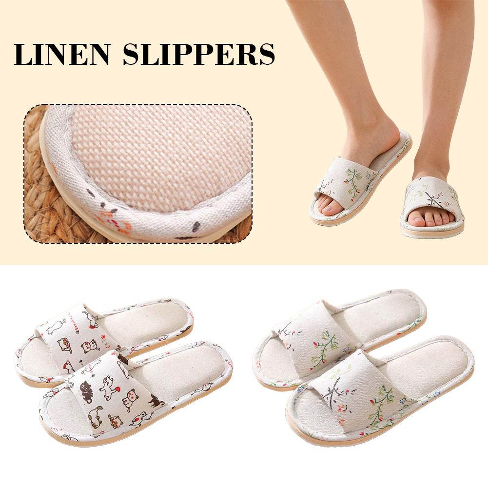 Women Flax Slippers Home Slipp - Linen Roller Blind ulasan dan harga