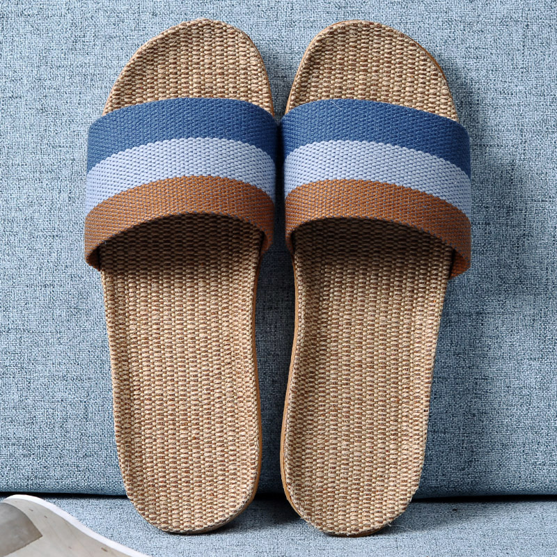 Men Multicolor Flax Slippers S - Linen Roller Blind ulasan dan harga
