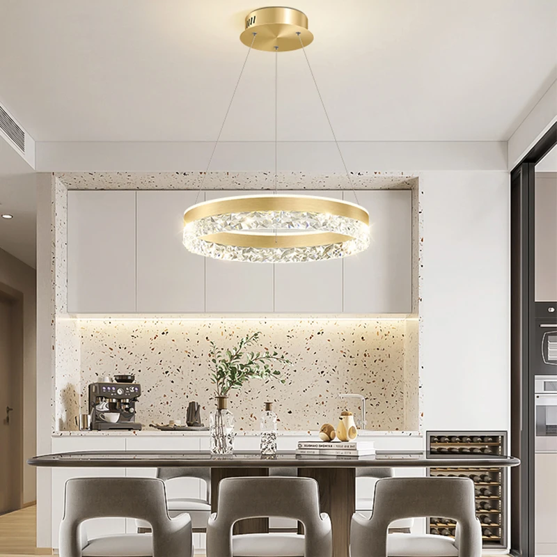 Modern Luxury Crystal LED Pend - Interior Design Kitchen Modern ulasan dan harga