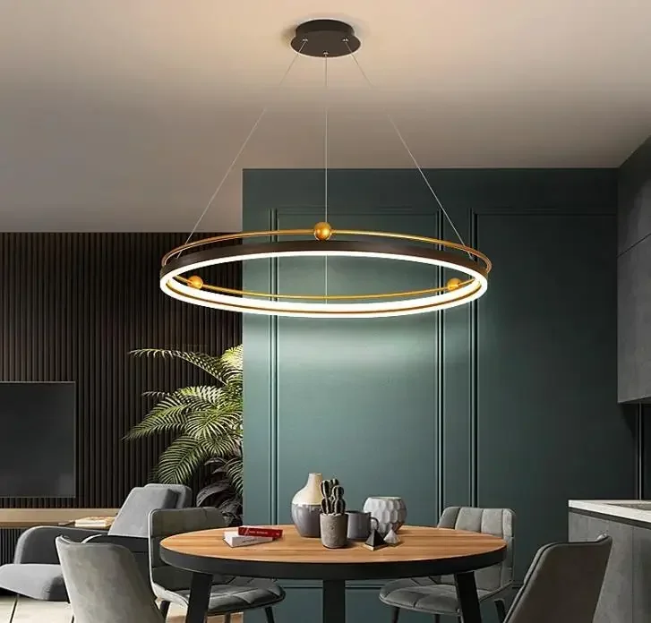 Modern led chandelier circle l - Interior Design Online Free ulasan dan harga